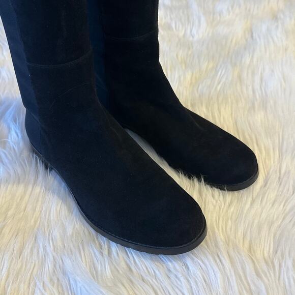 Stuart Weitzman 5050 Over The Knee High Boots Suede Leather Block Heel Flat - Picture 13 of 16